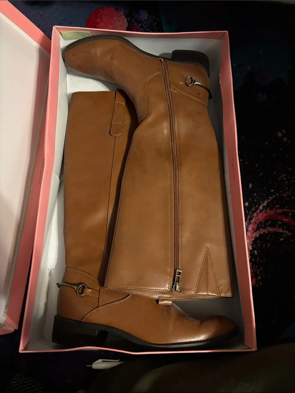 Sam & Libby Cognac Knee Boot Box